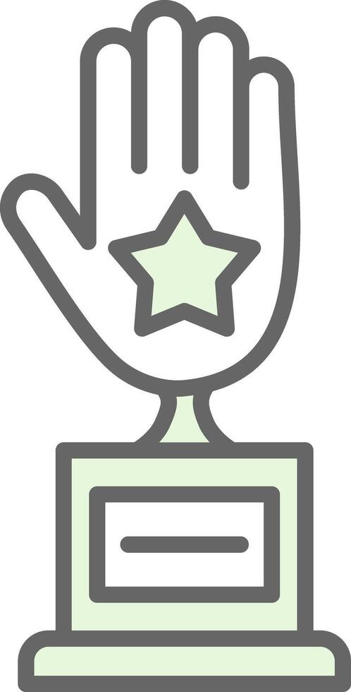 Hand Fillay Icon Design vector