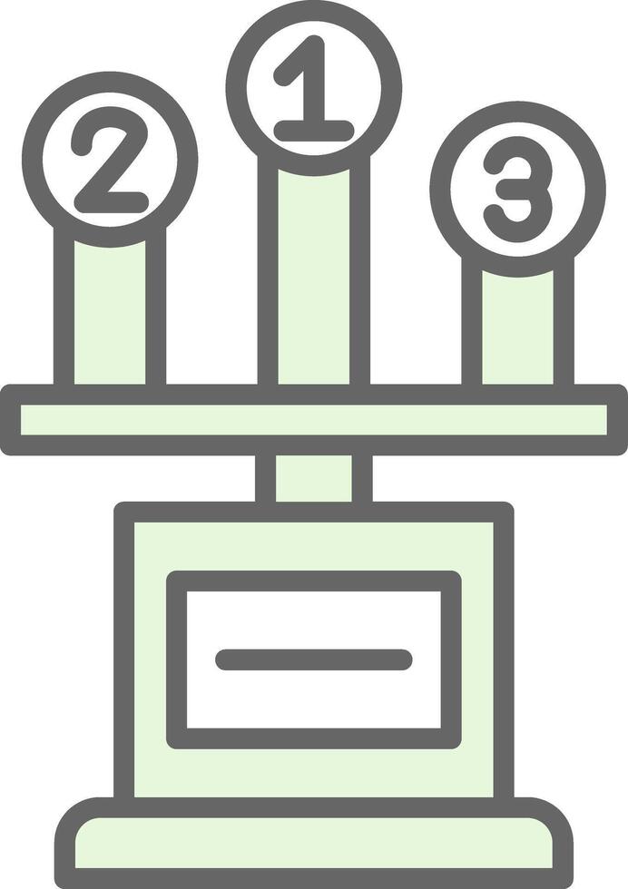 Leaderboard Fillay Icon Design vector