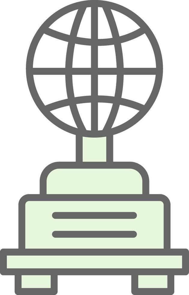 Globe Fillay Icon Design vector