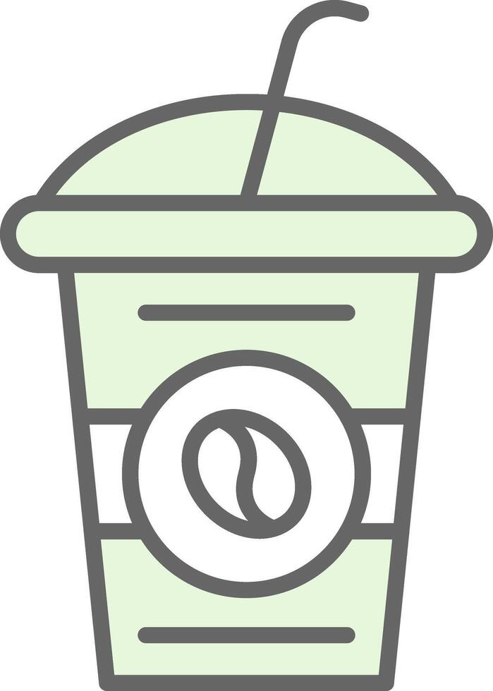 Coffee Cup Fillay Icon Design vector