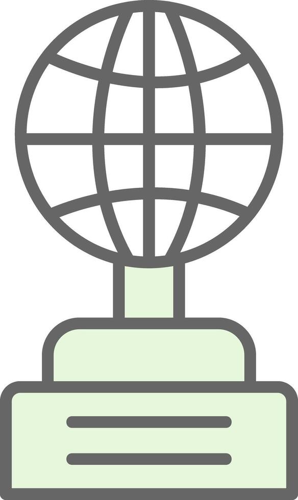Globe Fillay Icon Design vector
