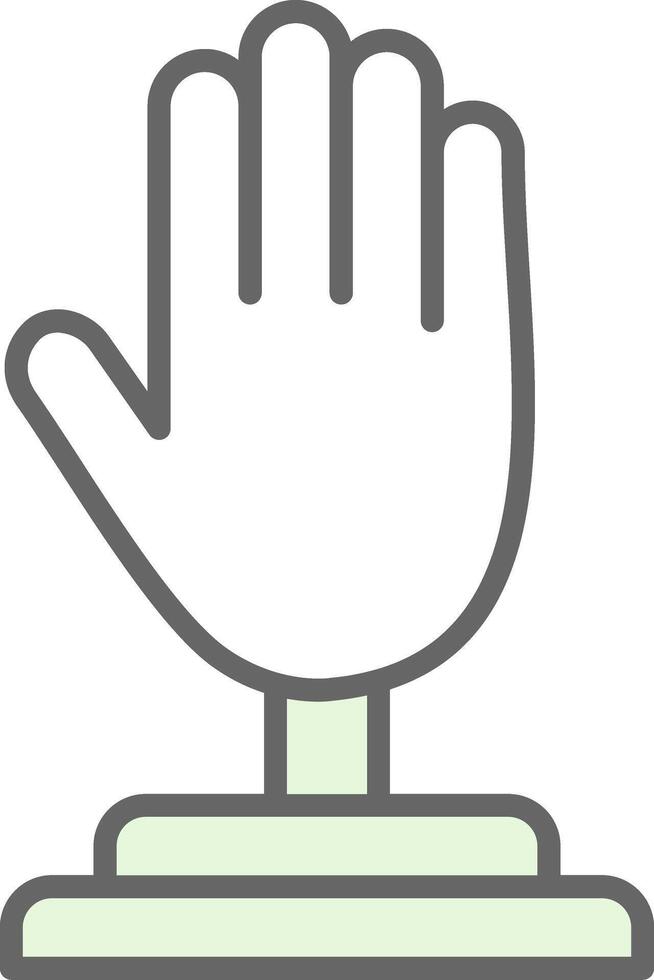 Hand Fillay Icon Design vector