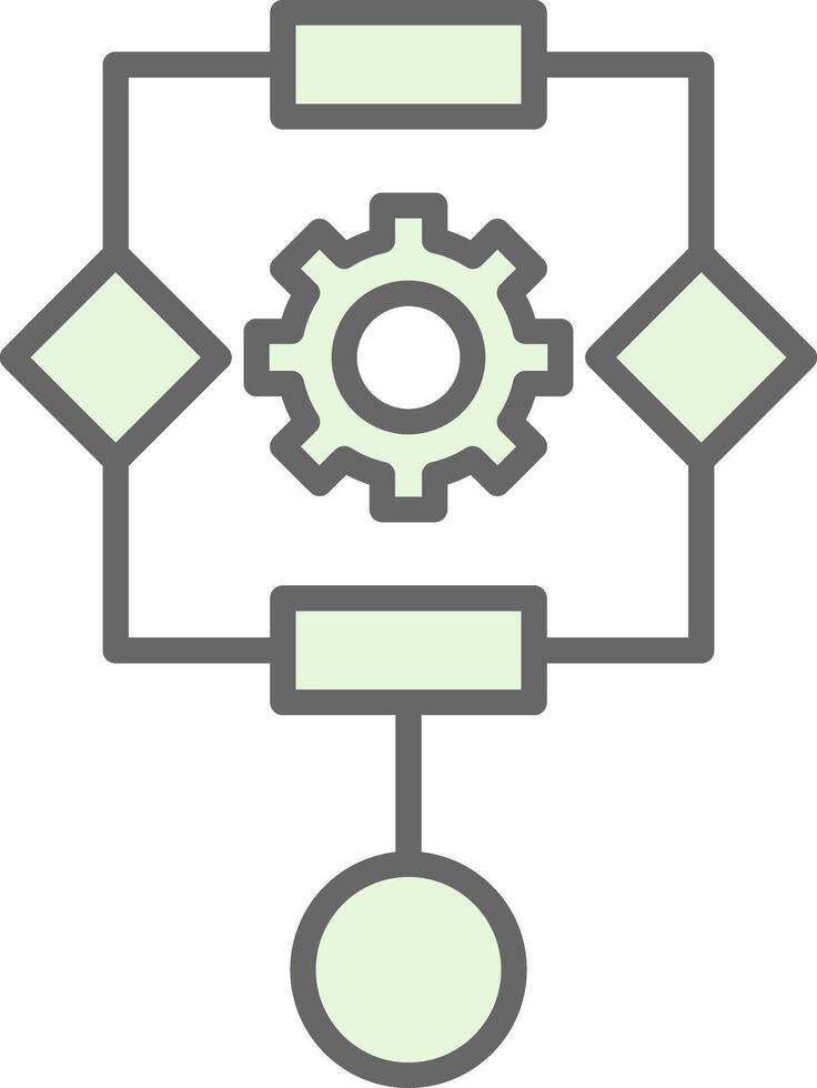 Algorithm Fillay Icon Design vector