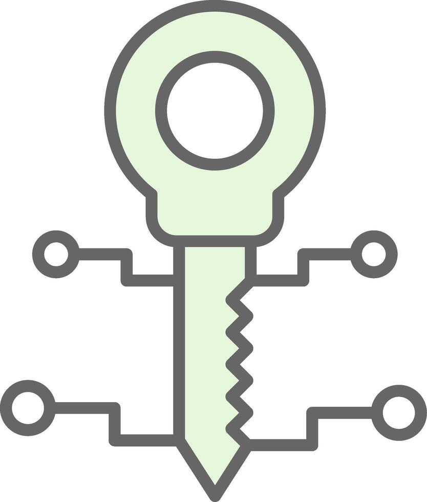 Key Fillay Icon Design vector