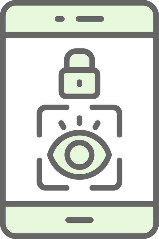 Eye Scanner Fillay Icon Design vector