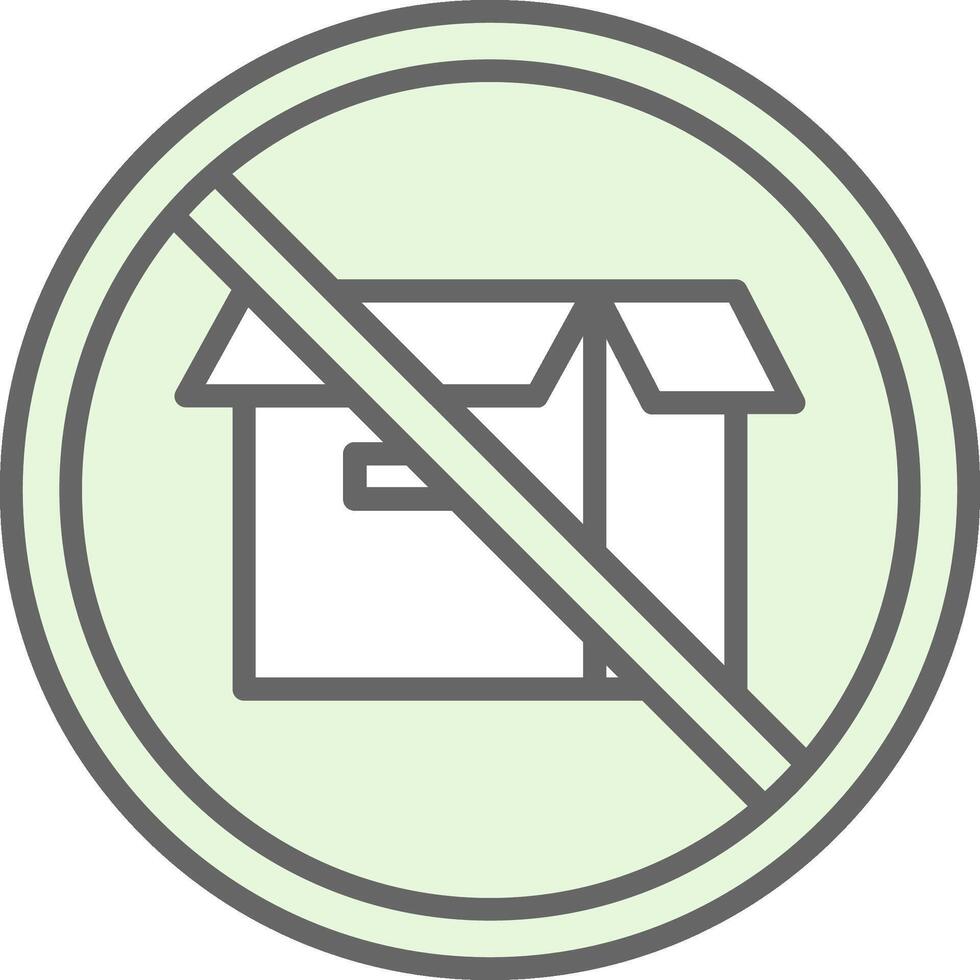 Prohibited Sign Fillay Icon Design vector