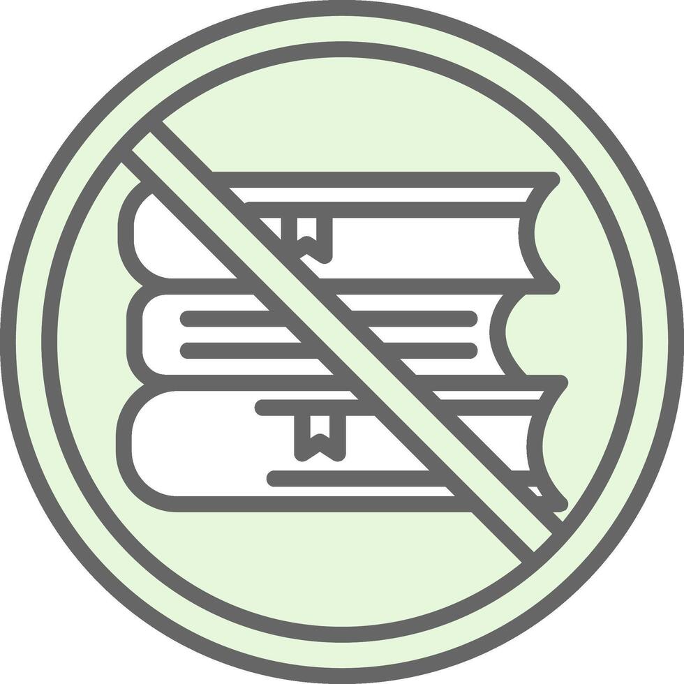 Prohibited Sign Fillay Icon Design vector