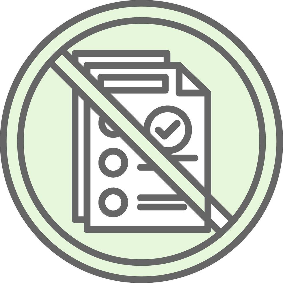 Prohibited Sign Fillay Icon Design vector