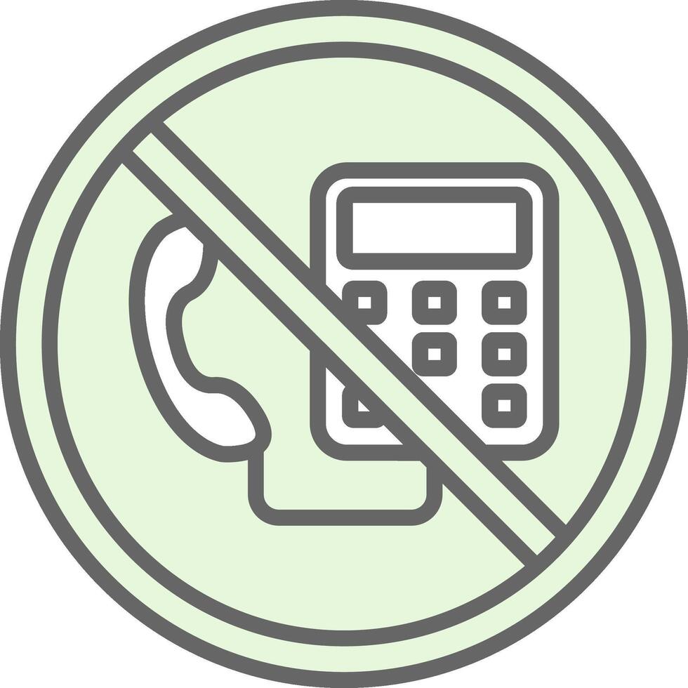 Prohibited Sign Fillay Icon Design vector