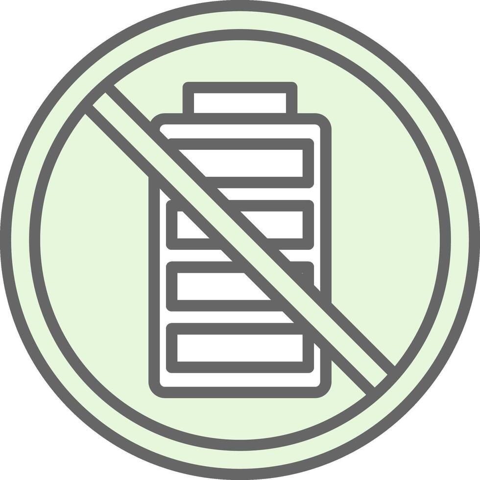 Empty Battery Fillay Icon Design vector