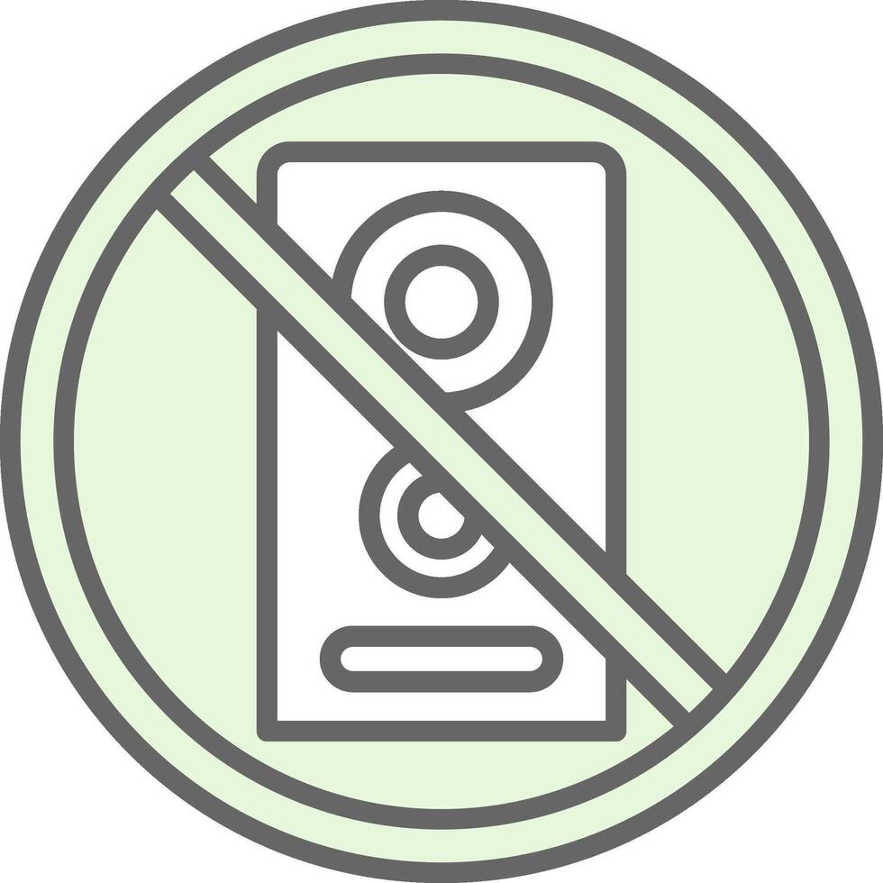 No speaker Fillay Icon Design vector