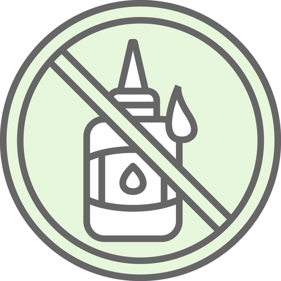 Prohibited Sign Fillay Icon Design vector