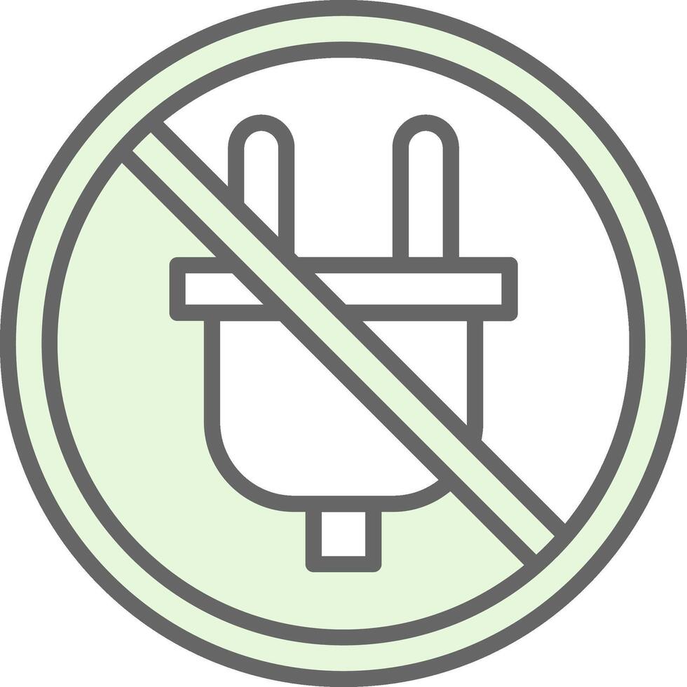 Prohibited Sign Fillay Icon Design vector