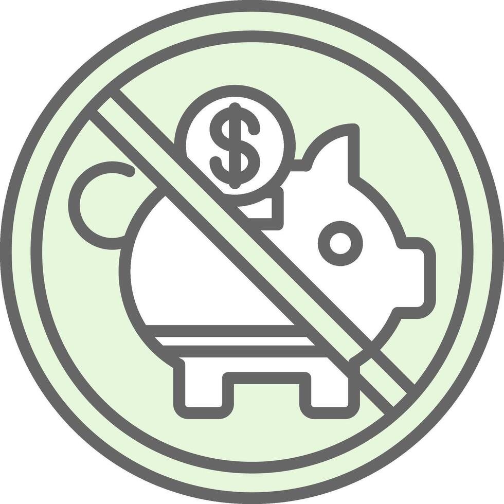 Prohibited Sign Fillay Icon Design vector