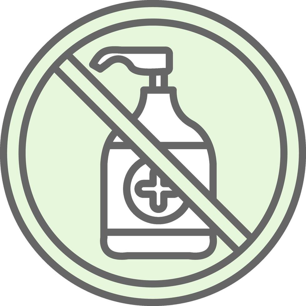 Prohibited Sign Fillay Icon Design vector