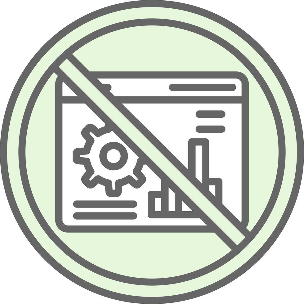 Prohibited Sign Fillay Icon Design vector