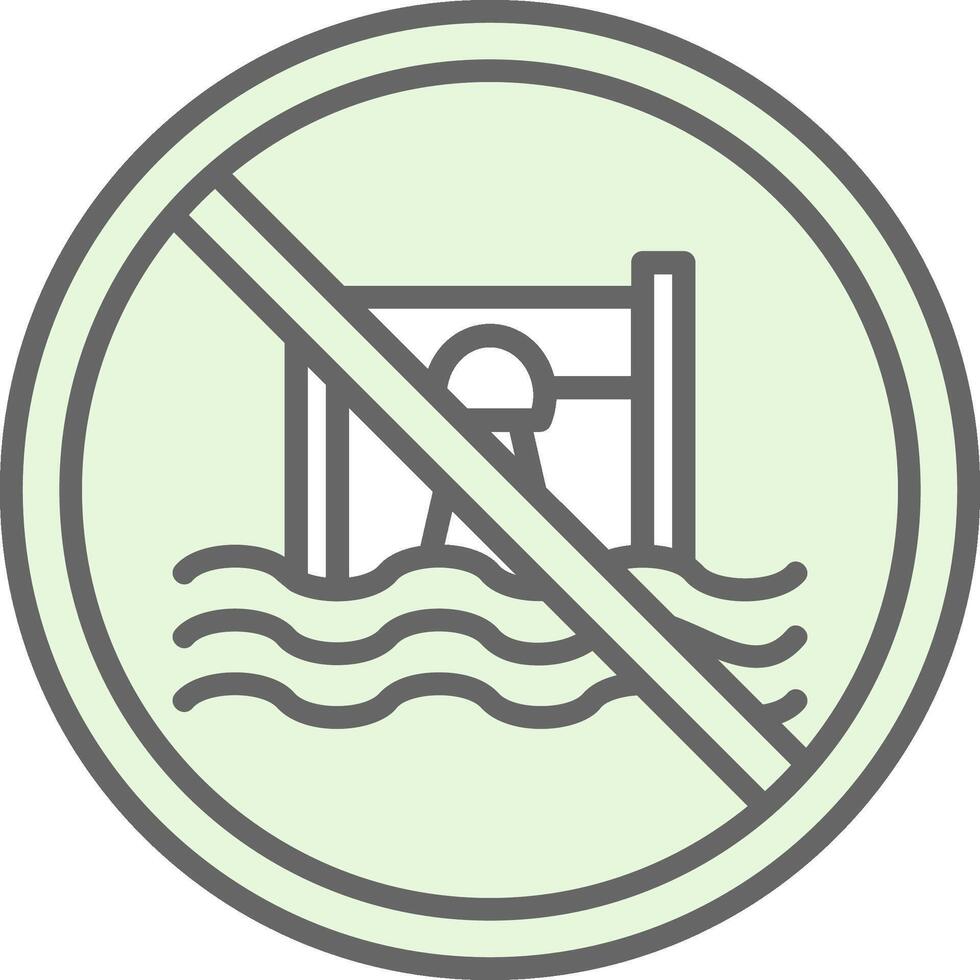Prohibited Sign Fillay Icon Design vector