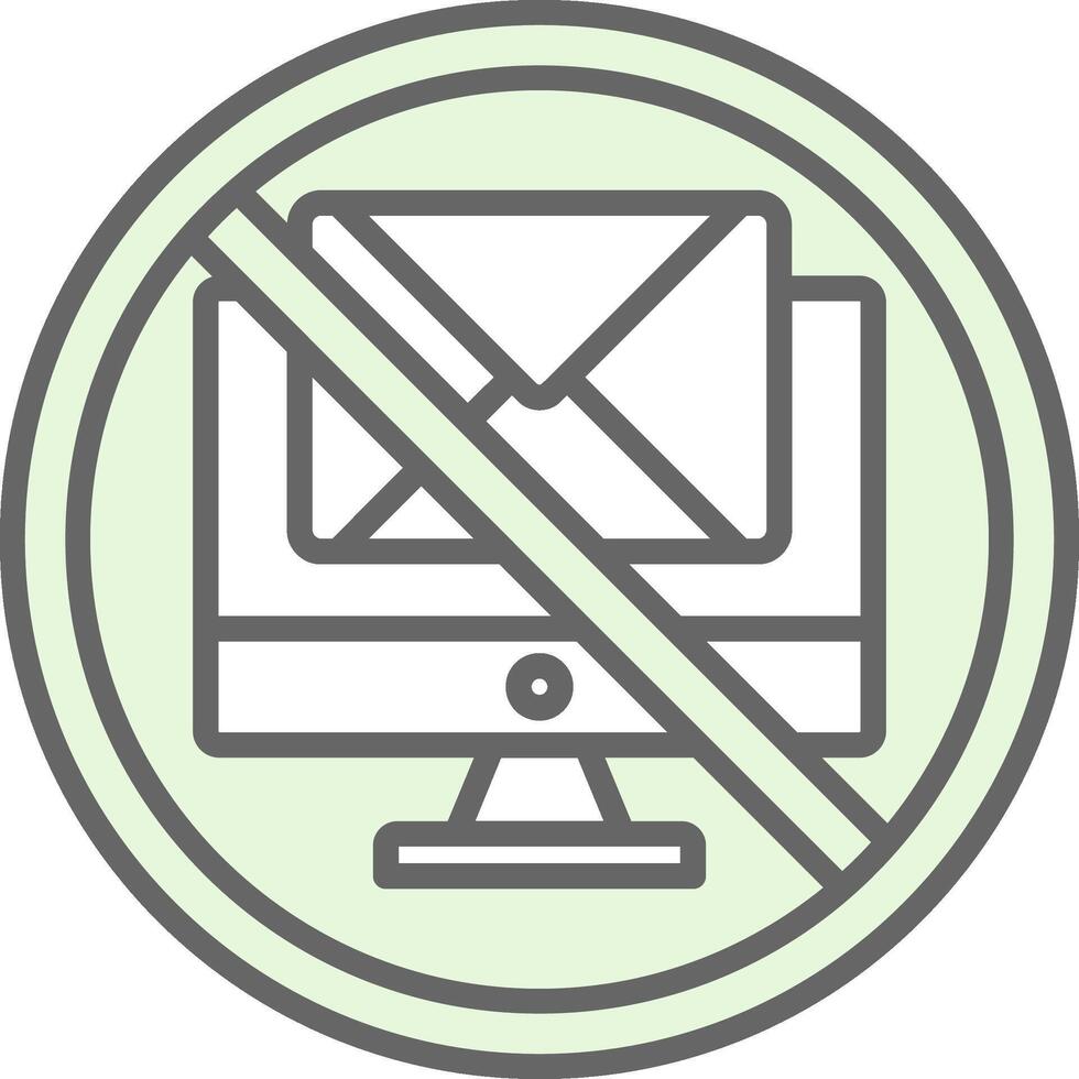 Prohibited Sign Fillay Icon Design vector