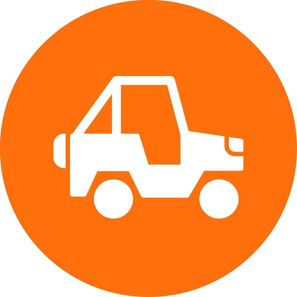 Jeep Multi Color Circle Icon vector