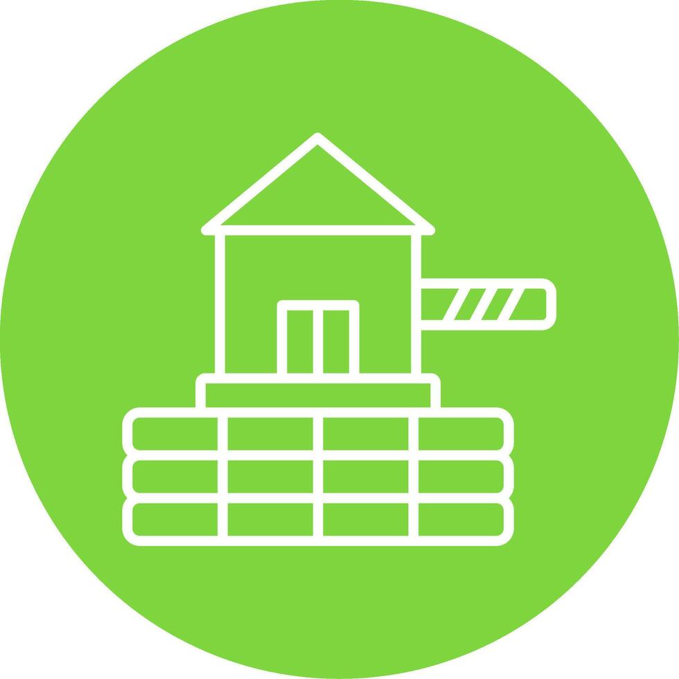 Barrier Multi Color Circle Icon vector
