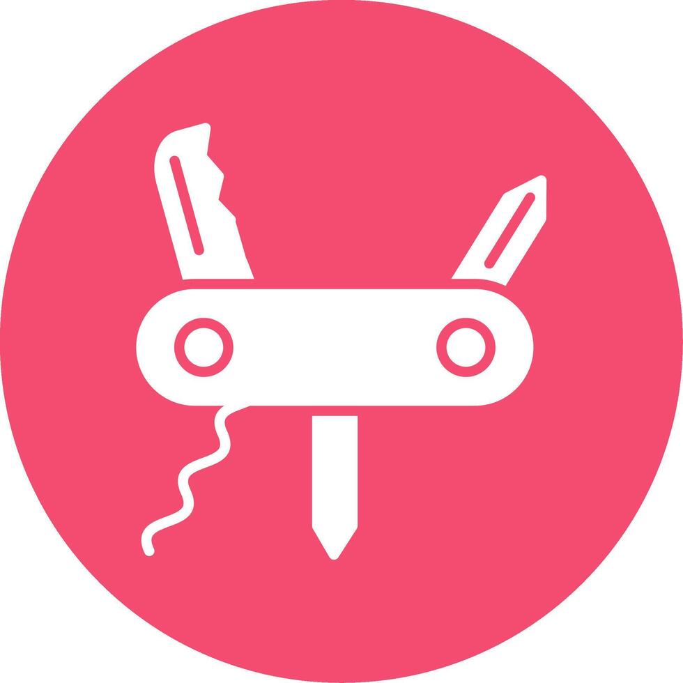 Knife Multi Color Circle Icon vector
