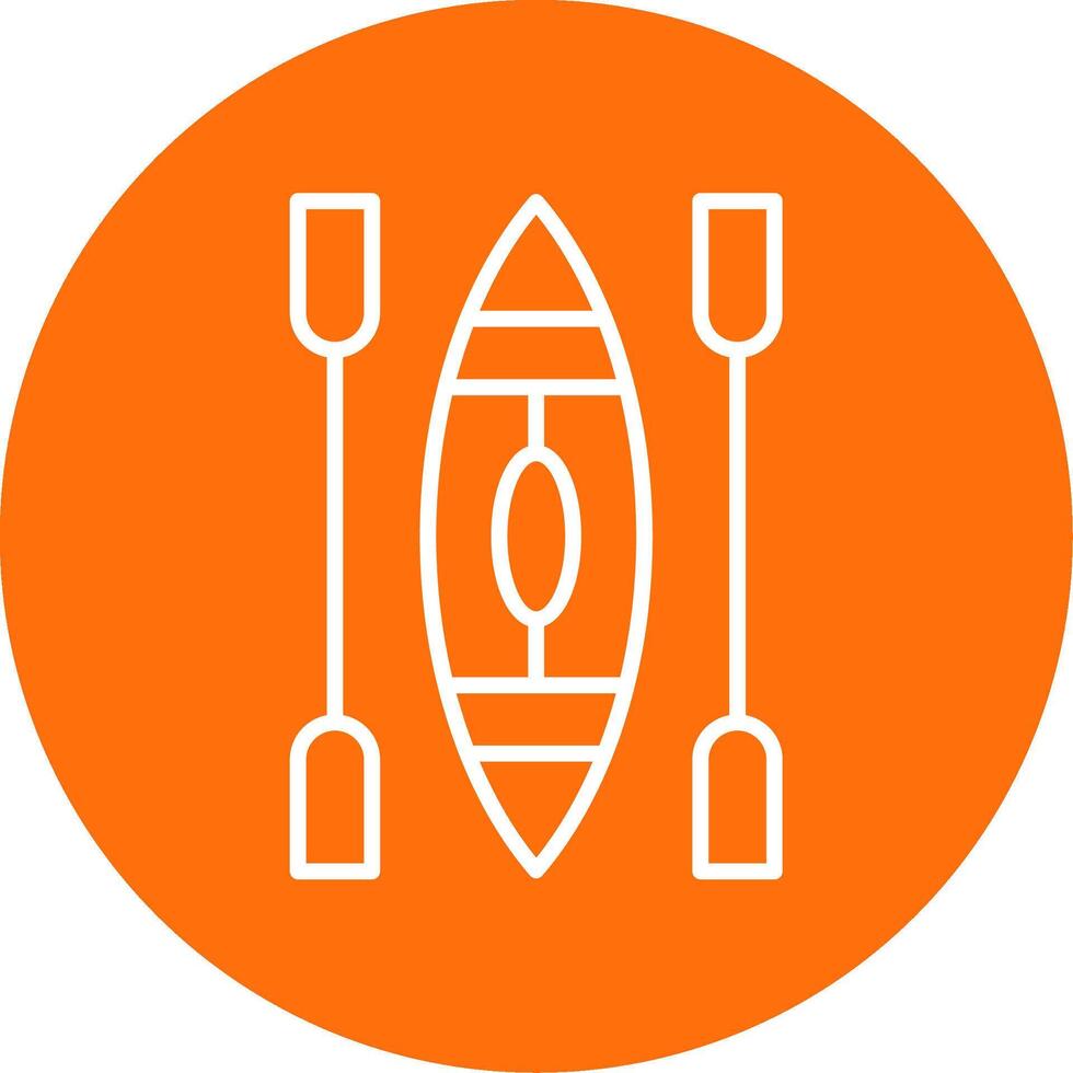 Canoe Multi Color Circle Icon vector