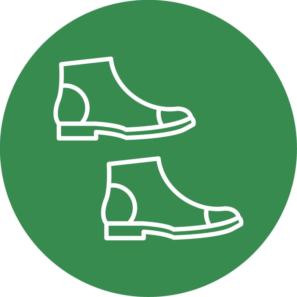 Boots Multi Color Circle Icon vector
