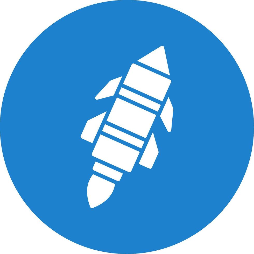 Missile Multi Color Circle Icon vector