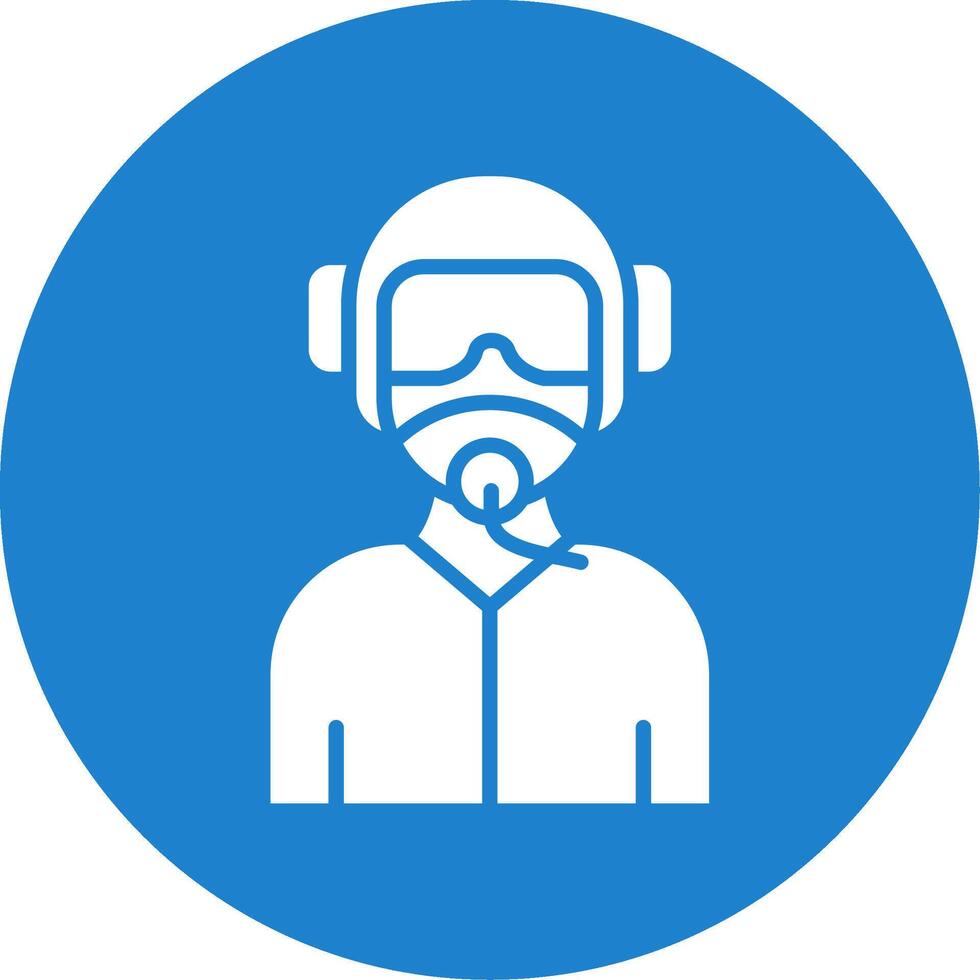 Pilot Multi Color Circle Icon vector