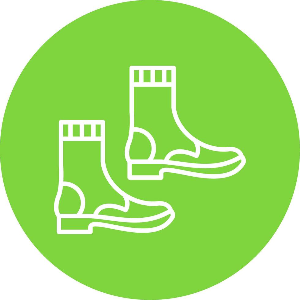 Boots Multi Color Circle Icon vector