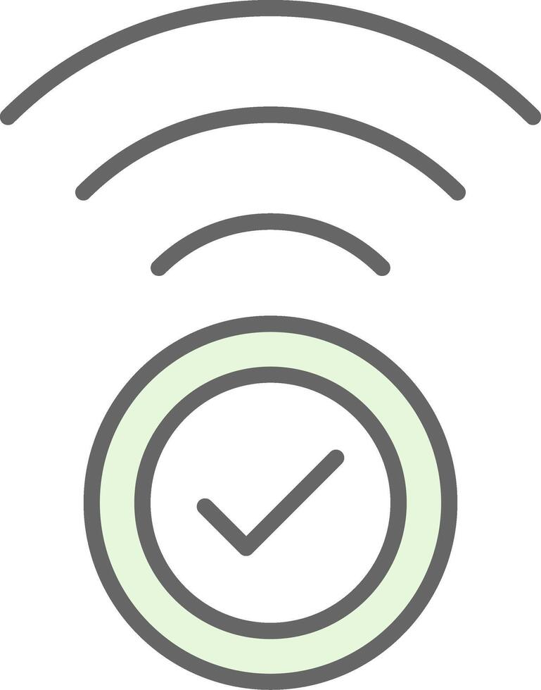 Wifi Fillay Icon Design vector