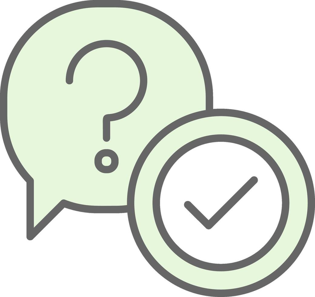 Question Fillay Icon Design vector