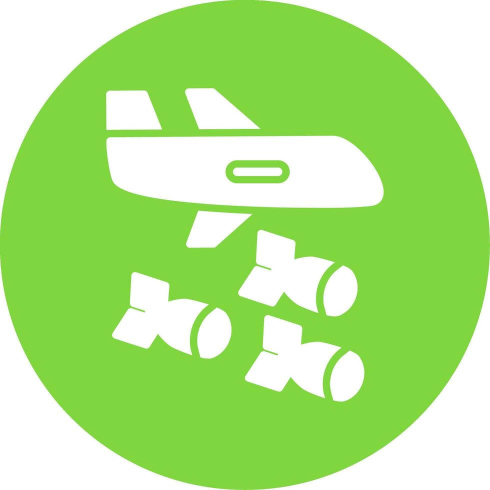 Bomber Multi Color Circle Icon vector