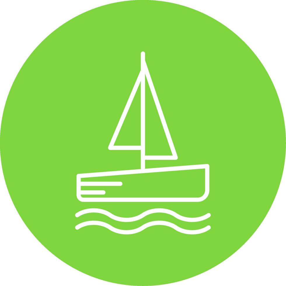 Catamaran Multi Color Circle Icon vector
