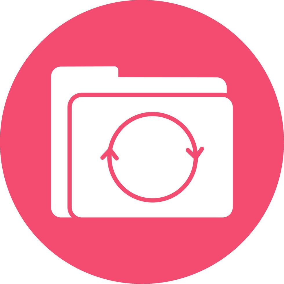 Folder Multi Color Circle Icon vector