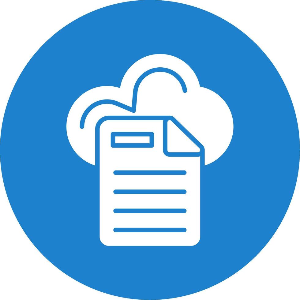 Cloud Data Multi Color Circle Icon vector