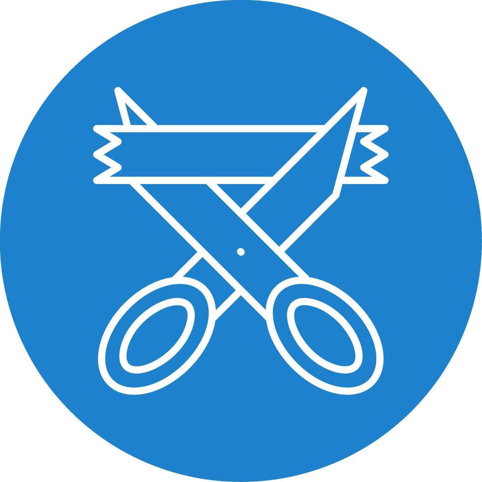 Scissors Multi Color Circle Icon vector