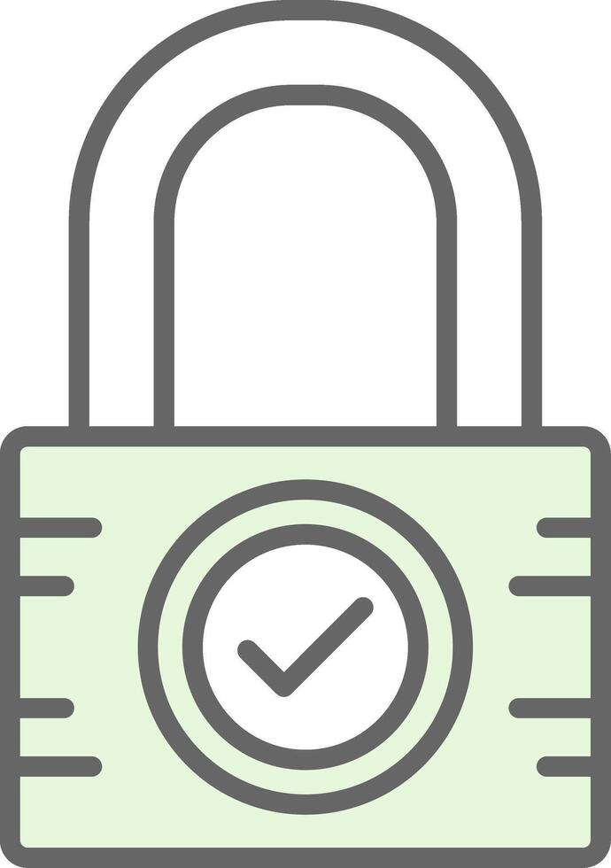 Padlock Fillay Icon Design vector