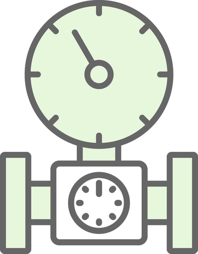 Pressure Gauge Fillay Icon Design vector