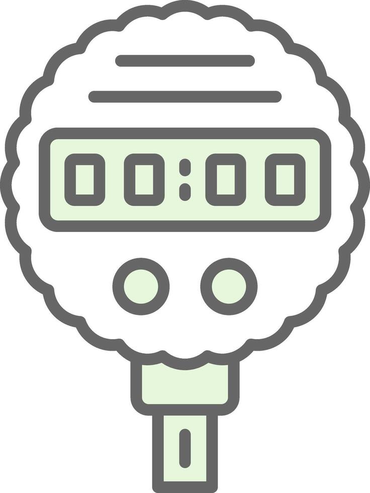 Pressure Gauge Fillay Icon Design vector