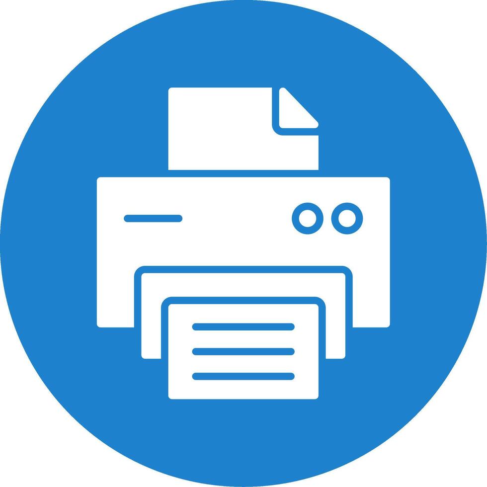 Printer Multi Color Circle Icon vector