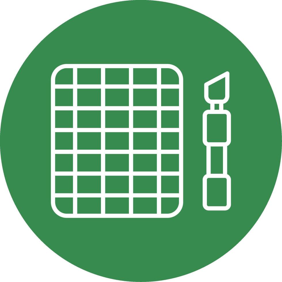 Cutting Mat Multi Color Circle Icon vector