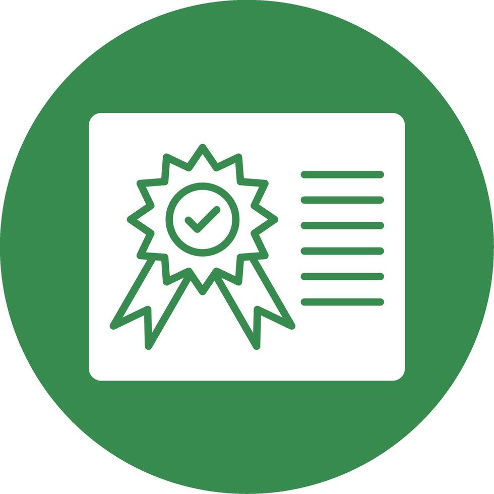 Certificate Multi Color Circle Icon vector