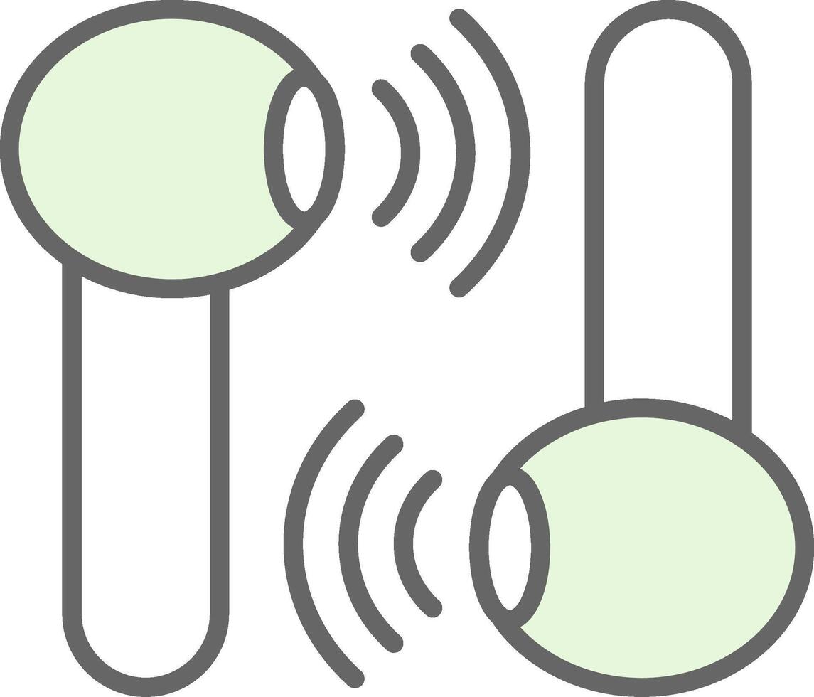 auricular relleno icono diseño vector