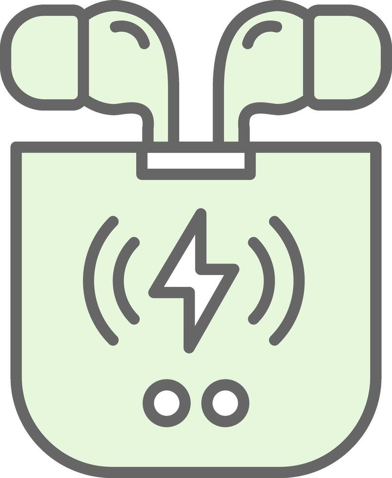 Earbuds Fillay Icon Design vector