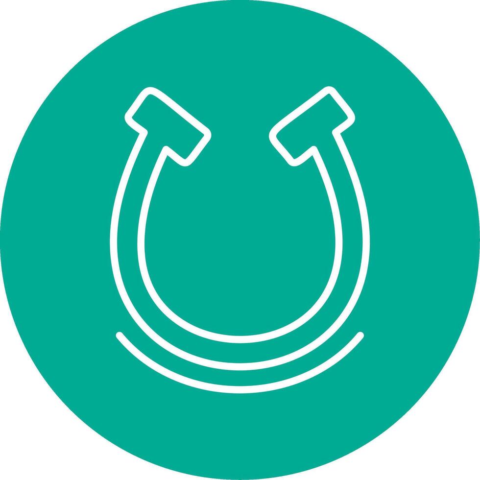 Horseshoe Multi Color Circle Icon vector