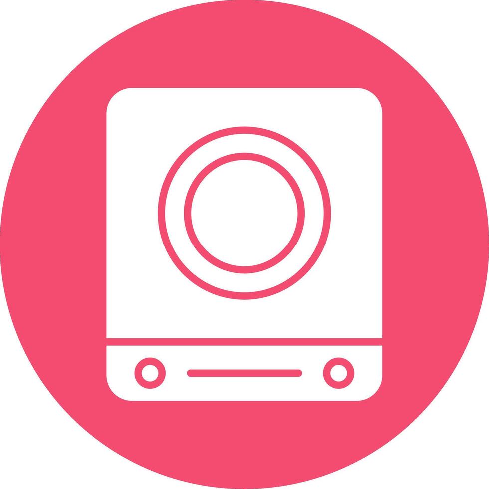 Induction Stove Multi Color Circle Icon vector