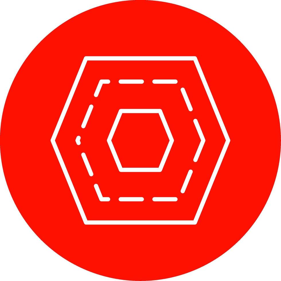 Nut Multi Color Circle Icon vector