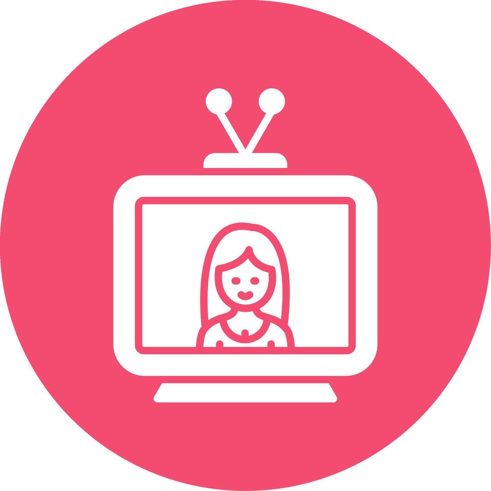 Television Multi Color Circle Icon vector