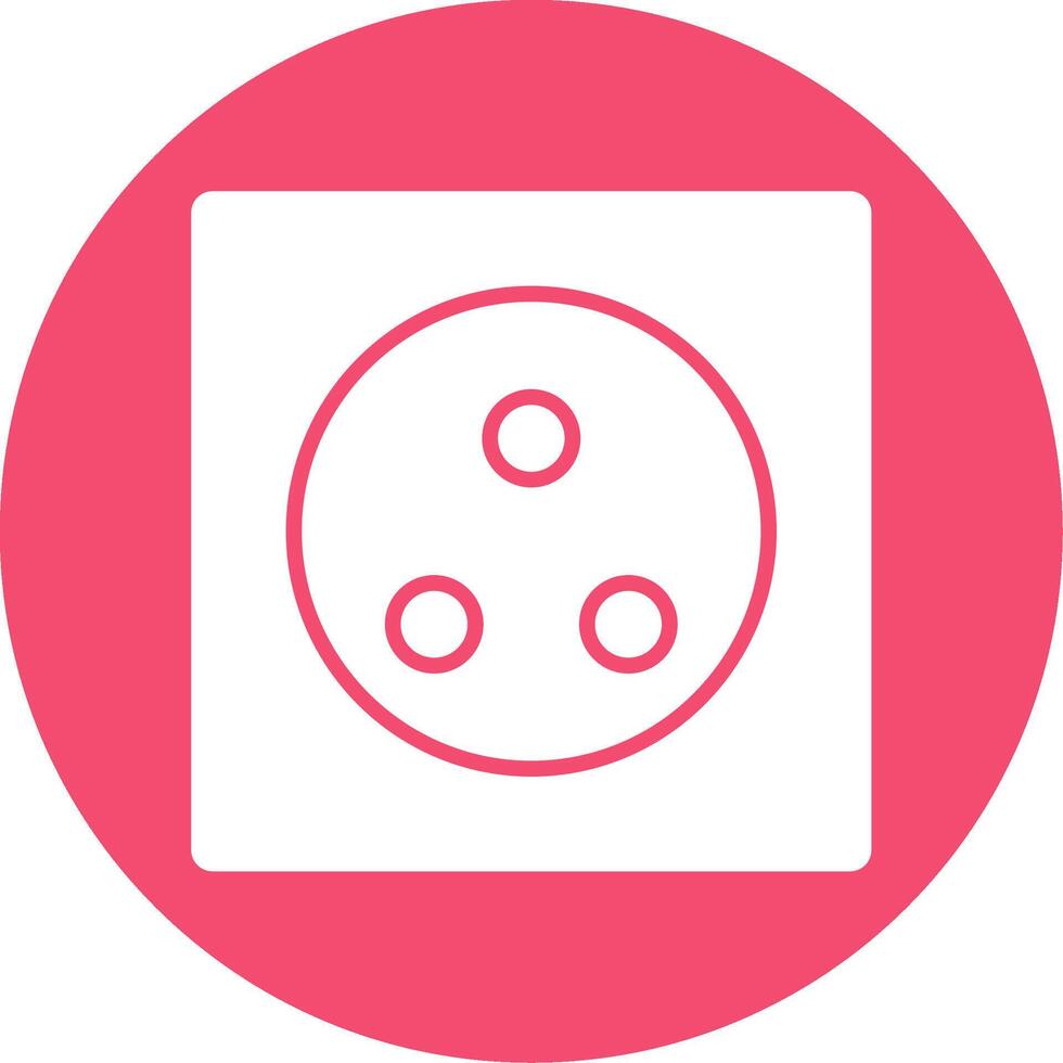 Wall Plug Multi Color Circle Icon vector